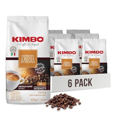 Caffè in grani Kimbo Crema Intensa 1 kg x 6