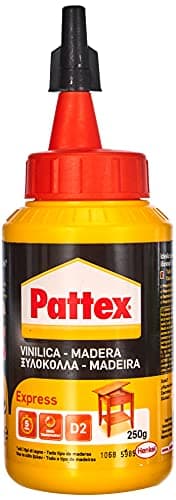 Pattex Colla Vinilica Express colla per legno ad incollaggio rapido, adesivo acetovinilico per montaggi, assemblaggi e laminature su legno, colla bianca, 1x250g