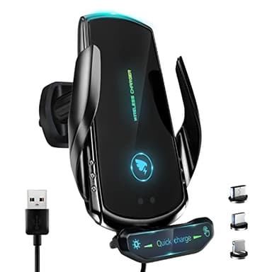 15W Qi Caricatore Wireless Auto,Auto-Bloccaggio Supporto Telefono Auto, Ricarica Wireless Auto per iPhone,Supporto Smartphone per Samsung e Altri…