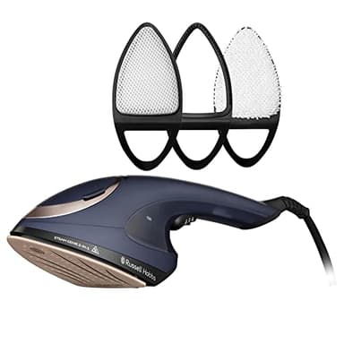 Russell Hobbs Ferro da Stiro Verticale [1700W, 20 g/min di Vapore] Steam Genie (2 in 1: Vaporizzatore e Ferro da Stiro, Antibatterico, Ideale per Viaggi, 3 Accessori: Vestiti, Tende, Tessuti) 28370-56
