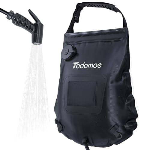 Tadomoe Doccia da Campeggio, 5 Galloni/20L Doccia Portatile con Pompa Doccia Portatile, Doccia Solare Borsa con Pratico Ugello per Escursioni in Campeggio in Spiaggia