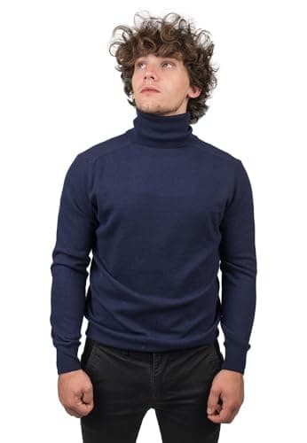 DALLE PIANE CASHMERE - Dolcevita Misto Cashmere, Made in Italy - Uomo, Colore: Blu, Taglia: XL
