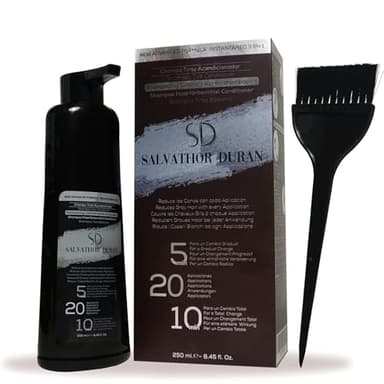 Tinta Barba - Shampoo Colorante - 20 Applicazioni - Pennello e Guanti Inclusi - Salvathor Duran - 250 ml