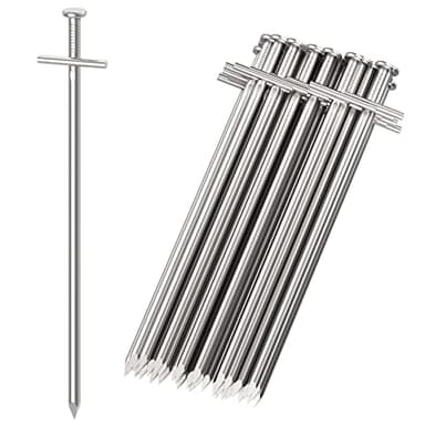 YAOBLUESEA 50x picchetti per tende in acciaio,picchetti antiruggine lunghi 23cm picchetti per tende campeggio all'aperto,per pavimenti duri&normali,per tende da sole Ø4mm resistenti alle tempeste