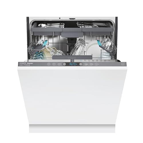 Candy Rapido' Lavastoviglie da Incasso 60 cm, 16 Coperti, 8 Programmi, Classe C, Connessione Wi-Fi + BLE, Controllo App hOn, Partenza Ritardata, Silenziosa, 55,5 x 59,7 x 81,8 cm, Bianca - CI 6C4F1PA