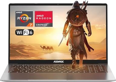 ACEMAGIC Gaming Notebook AMD Ryzen 7 5700U,Tastiera Retroilluminata PC Portatile,RAM 16GB NVME SSD 512GB,Laptop Gaming,16,1" Full HD 1920x1080 Color(grigio)