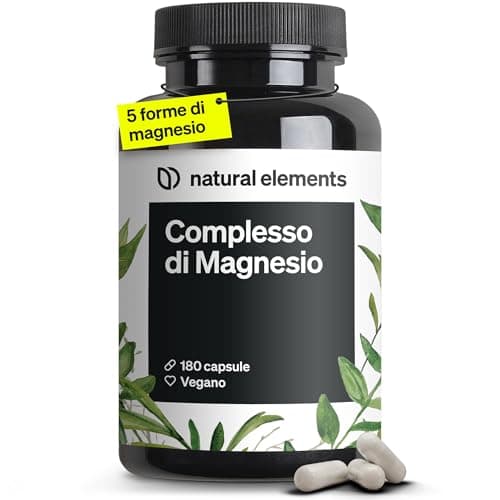 Magnesio Completo – qualità premium: a base di 5 composti di alta qualità – 400 mg di magnesio elementare per dose giornaliera – testato in laboratorio, vegano, ad alto dosaggio