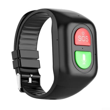 CARMOTTER Orologio intelligente per anziani, con allarme e pulsante SOS, rilevamento delle cadute, posizionamento GPS, monitoraggio della frequenza cardiaca e della pressione sanguigna, chiamata