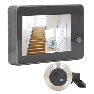 Telecamera Spioncino WiFi per Porta, Spioncino Digitale da 4,3 Pollici 1080P con Rilevamento del Movimento PIR, Supporto Monitor Telecamera per Porta Controllo APP, per Pannello