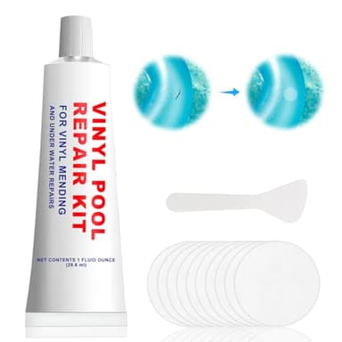 Kit Riparazione Piscina,Colla per Riparazione in PVC,Adesivo per Gommoni PVC,Kit di Riparazione para Materasso Gonfiabile,Gommone Gonfiabile,Piscina Gonfiabile,varietà di Gonfiabili