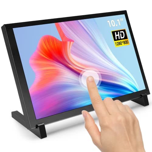 ELECROW Monitor portatile, 10 pollici, monitor touch screen 1280 x 800 HD per PC, Raspberry Pi, stampante 3D, funziona come monitor da gioco, monitor CCTV e monitor PC, schermo Raspberry Pi