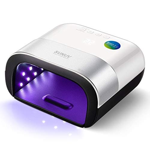 SUNUV Lampada UV LED per Unghie Professionale, Asciugatrice LED/UV Gel Macchina per Polimerizzare lo Smalto, con Sensore Automatico e LCD Display in Casa e Soggiorno