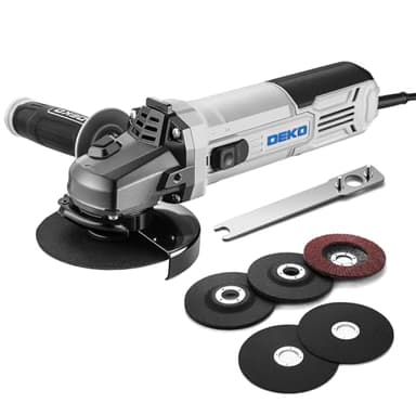 Smerigliatrice Angolare Elettrica Professionale 900W - Ø 115 mm Disco - DEKOPRO 12000 RPM Smerigliatrice per Taglio/Smerigliatura su Metallo, Legno e Muratura - Multiutensile per Fai da te e Officina