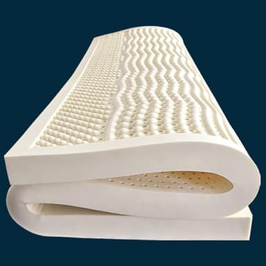 NAKEAH Materasso in Lattice 100% Latex Medium/Morbido 7 Zone Materasso Ortopedico Copertina Rimovibile, Materasso in Lattice Naturale,2.5cm,100x200cm