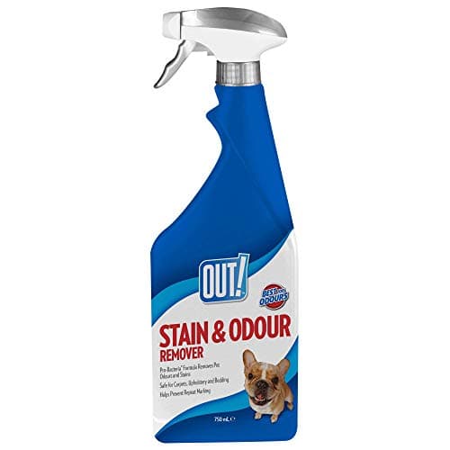 OUT! Rimozione di macchie e odori per animali domestici| Detergente Enzimatico Pro-Batteri 750 ml