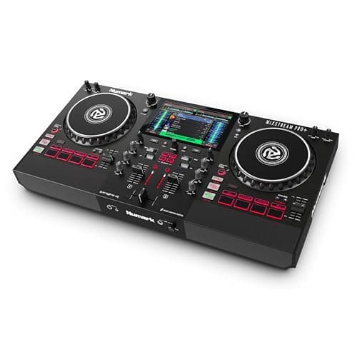 Numark Mixstream Pro+ Controller DJ con separazione stem, 2 deck, Wi-Fi, mixer, touchscreen da 7", diffusori, compatibile con Serato e Virtual DJ