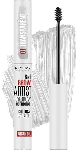 REVERS COSMETICS Brow Artist 8in1 Gel Sopracciglia Trasparente Fissante | Fissaggio Medio| Modella | Definisce | Rigenera| per Sopracciglia sempre in ordine