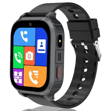 Smartwatch Bambini GPS con video 1,83” schermo HD 4G e chiamate telefoniche, SOS, con localizzazione in tempo reale e modalità scuola, ottimo regalo per bambini e bambine dai 5 ai 14 anni(Nero)