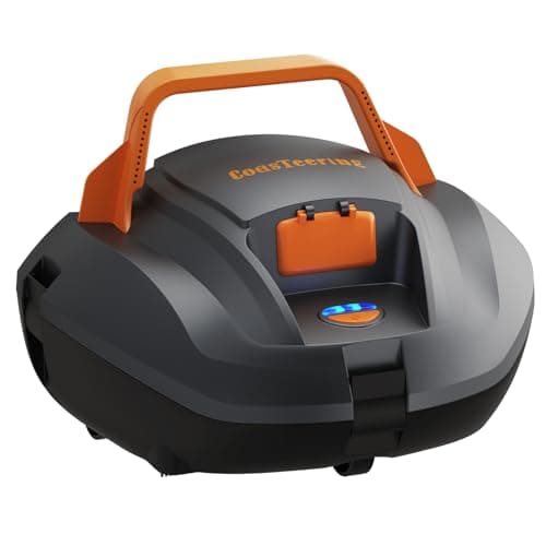 (2024 New) CoasTeering Cordless Robotic Pool Vacuum Cleaner, Pool Cleaner Robot with 100 Mins Runtime, Fast Charging, Powerful Suction, Self-Parking, Ideal for Above Ground Pools up to 850 Sq.ft
