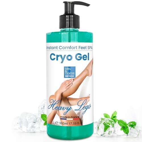 Gel Crema Rinfrescante 500 ml Gambe Piedi Gonfie Pesanti Gel Drenante Anticellulite Stimola la circolazione Effetto Ghiaccio Extra Rinfrescante Gel Freddo Crio-Gel Gel Forte cavalli uso umano