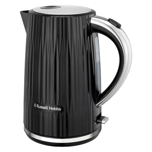 Russell Hobbs Bollitore Elettrico Eden Nero (capacità 1,7L,apertura a pressione, beccuccio Perfect Pour, filtro lavabile rimovibile, interruttore illuminato, dettagli cromati,potenza 2400W)27360-70.