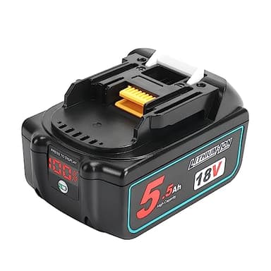 Powarobor Batteria di ricambio 18 V 5,5 Ah BL1850 agli ioni di litio compatibile con Makita 18 V LXT utensili elettrici BL1830 BL1840 BL1860 BL1845 BL1815 con indicatore LED