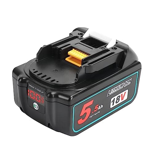 Powarobor Batteria di ricambio 18 V 5,5 Ah BL1850 agli ioni di litio compatibile con Makita 18 V LXT utensili elettrici BL1830 BL1840 BL1860 BL1845 BL1815 con indicatore LED