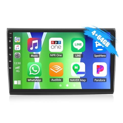 4G+64G CAMECHO Android 13 Autoradio per Fiat Bravo 2008-2013 con Navi Carplay Android Auto, Schermo doppio din da 9 pollici Bluetooth 5.0 RDS/FM+Telecamera Posteriore