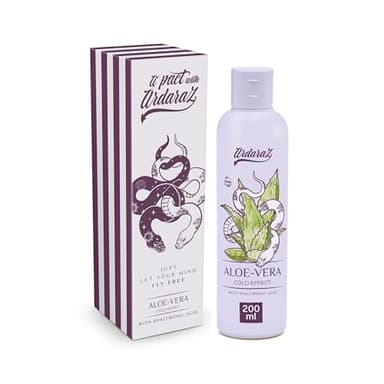 ARDARAZ Gel lubrificante a base d'acqua con Aloe Vera e Acido Ialuronico. Gel massaggio corpo e lubrificante 2 in 1. 200 ml
