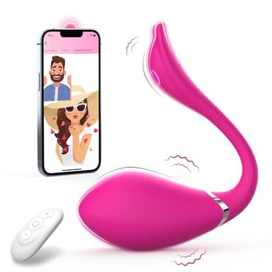 10Modes Vibratoreper Donna Telecomandata Vibratore con App, Vibratoreper Donna Professionale Clidoride Piccolo Wireless Sex Toys Vibratore Ovetto Vibrante Donna G-Spot Stimolatore (Rosa)
