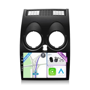 YUNTX [8GB+256GB] Autoradio 2 DIN Android 14 per Nissan Qashqai J10(2008-2014)-[Incorporato Carplay/Android Auto/DSP/GPS]-IPS 2.5D 9" Touch Screen-Camera+MIC-DAB/Mirror Link/Bluetooth 5.0/WiFi/USB/4G