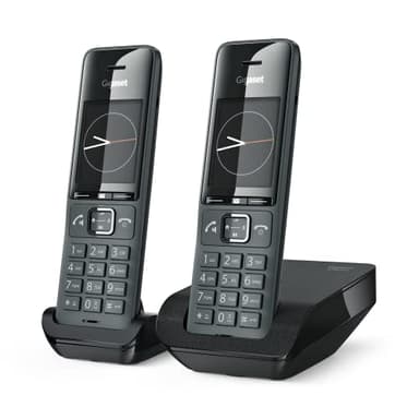 Gigaset COMFORT 520 Duo - Due Telefoni cordless - Qualità audio brillante anche in vivavoce - Black list, Nero Titanio [Versione Italiana]