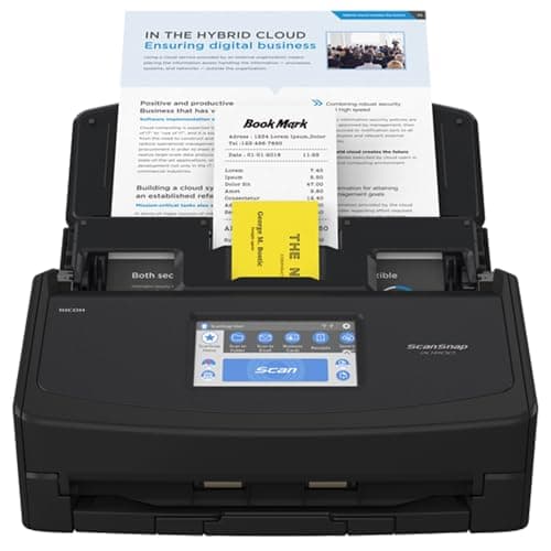 ScanSnap iX1600 Nera - Scanner documenti per ufficio - ADF Scanner Fronte Retro Duplex - A4, Touchscreen, Wi-Fi, USB3.2
