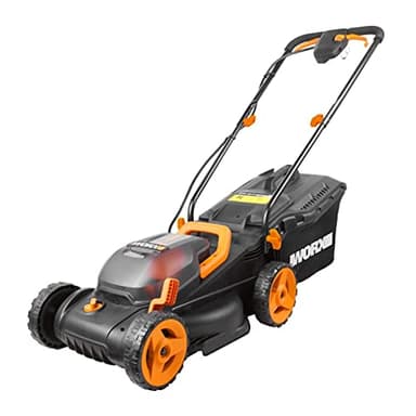 WORX WG779E Tosaerba a Batteria 40V Rasaerba Elettrico da Giardino, Diametro Taglio 34 cm, 2 Batteria da 2,5Ah