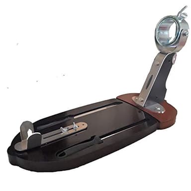 BlendNature Gourmet - Porta prosciutto professionale girevole a 360 gradi + prima qualità in legno certificato FSC + coltello da taglio e affilatore incorporati nella base per un facile accesso.