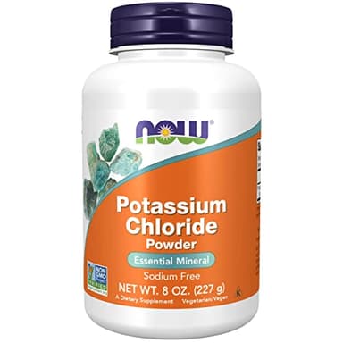 Now Foods, Potassium Chloride Powder (Cloruro di Potassio in Polvere), 227 g, Testato in Laboratorio, Potassio, Senza Glutine, Senza Soia, Vegetariano