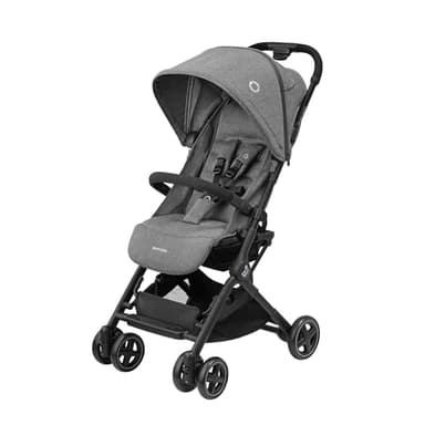 Maxi-Cosi Lara2 Passeggino Leggero per bambini 0 - 4 anni, 0 - 22 kg, Passeggino da Viaggio Pieghevole Chiusura Compatta, Reclinabile 3 Posizioni, Tessuti Traspiranti, 2 Cestelli, Select Grey