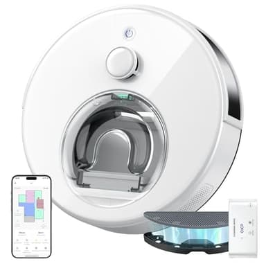 OKP L7 Robot Aspirapolvere con LiDAR DToF, 6000Pa Aspirazione, Autonomia 150 Min, Mappatura Intelligente, Anti-Groviglio, Controllo App/WiFi, Zone No-Go, Ideale per Peli di Animali e Pavimenti Duri
