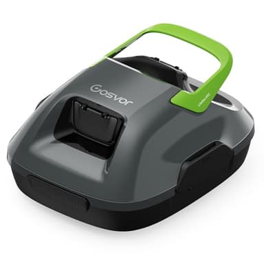 Gosvor Robot Piscina Fondo, Aspirapolvere senza Fili, 90 Minuti di Pulizia, Pulizia Automatica con Funzione di Parcheggio, Fuori Terra