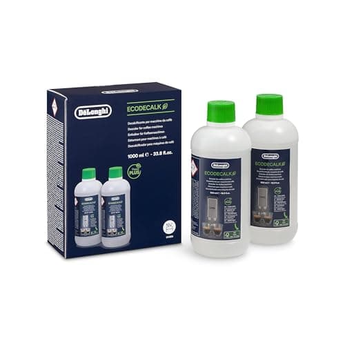 De'Longhi EcoDecalk Decalcificante DLSC502, 10 Dosi di Decalcificazione, Accessorio Manutenzione Macchina da Caffè, Ingredienti di Origine Vegetale, 2 Bottiglie Con 5 Dosi Ciascuna, 2x500ml