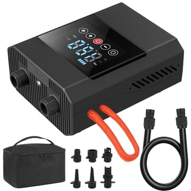 Diealles Shine Pompa Elettrica SUP 12000mAh, 20PSI Compressore Aria Portatile con Auto-Off, 12V DC Connessione Pompa ad Aria, per Tavole da Paddle, Kayak, Ali del Vento