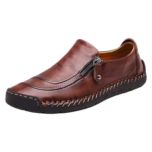 Dinglong Mocassini Uomo Scarpe in Pelle da Uomo Casual Business Casual con giunture Inglesi Superiori in Pelle Laccata da Uomo Nuove Mocassini Uomo Scarpe Uomo Scarpe Antinfortunistiche Uomo