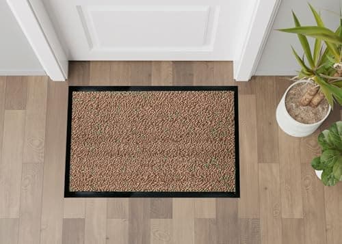 GENERICO Zerbino Asciugapassi Antiscivolo Antinciampo Tessitura Morbida Retro Gommato Varie Misure 100% Made in Italy tappeto asciugapasso (120x180 cm, BEIGE)