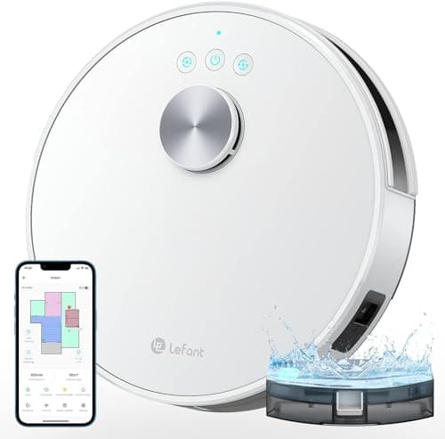 LEFANT M1 Robot Aspirapolvere Lavapavimenti con Mappatura Multi Piano,4000 Pa,Batteria a 4000mAh,Navigazione LDS,APP/Alexa/WIFI,Aspirapolvere Robot Lavapavimenti per Pulizia Domestica/Peli Animali
