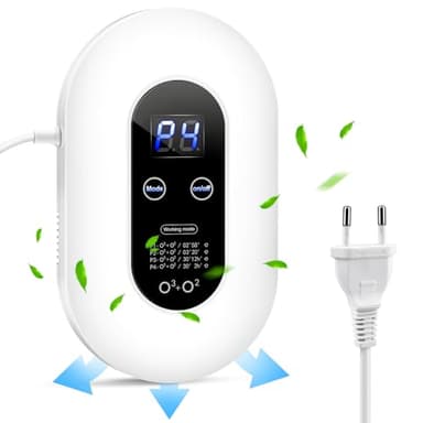 Generatore di Ozono Purificatore d'aria, Mini Purificatore d'Aria Ozono, Sterilizzatore per Deodorizzazione Dell'Ozono, Deodorante per Ionizzatore di Ozono per Bagni, Animali Domestici, Formaldeide
