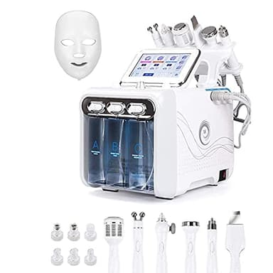 LYAZFC Idrogeno Ossigeno Piccole Bolle Strumento di Bellezza Acqua Ossigeno HydraFacial dermoabrasione Macchina Macchina per la Pulizia della Pelle del Viso,7 in 1