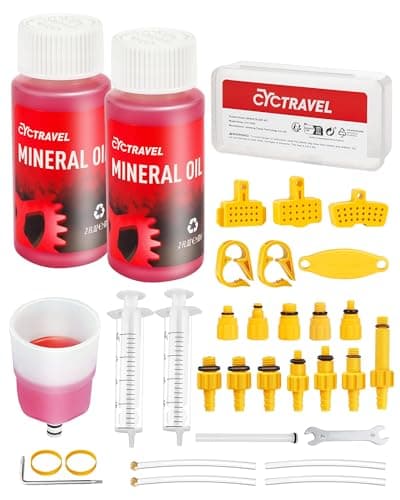 cyctravel Kit Spurgo Freni per Shimano, TEKTRO Freni a Disco Idraulici di Serie, Compreso Il Liquido per Freni Minerale ad Alte Prestazioni (120 ml)