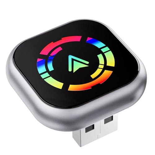 2 in 1 Adattatore Wireless per CarPlay e Android Auto, Upgrade 2025 Plug & Play Carplay Adapter senza Fili, Connessione Veloce e Stabile senza Ritardi, Compatibile con iOS 10+ e Android 11+