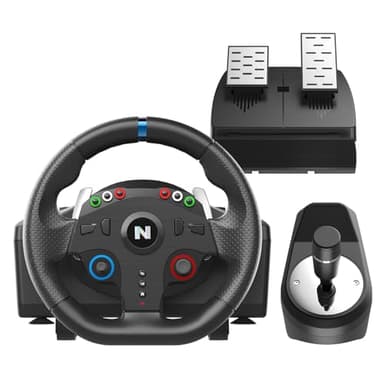 NITHO Drive Pro ONE Competition Volante con Pedali e Cambio per Windows PC, Ruota da 270 Gradi con Zona Morta Zero, Simulatore di Guida, Solo per Giochi di Simulazione per Windows PC
