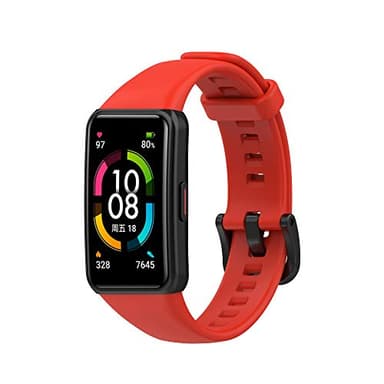 Yikamosi Compatibile con Honor Band 6 Cinturino/Huawei Band 6 Cinturino,Sgancio Rapido TPU Chiusura in acciaio inossidabile Cinturino di Ricambio per Honor Band 6/Huawei Band 6,Rosso